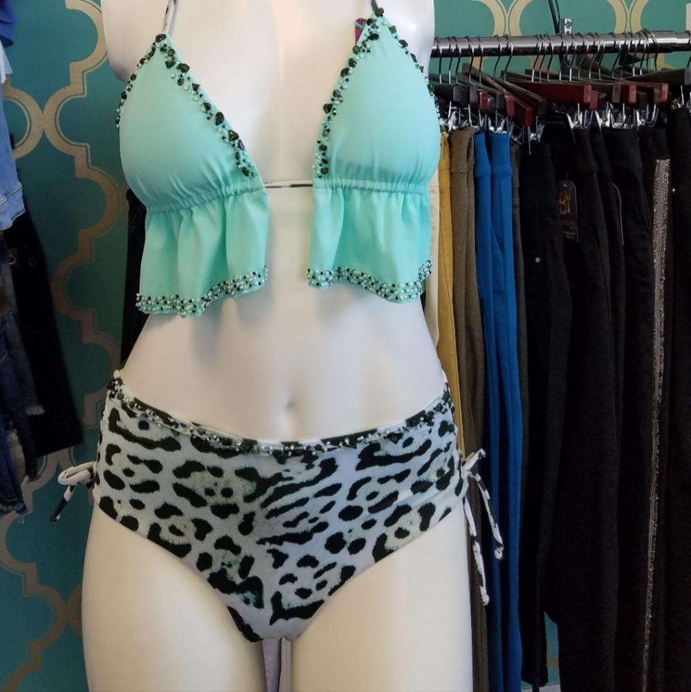 Retro Animal Print Bikini